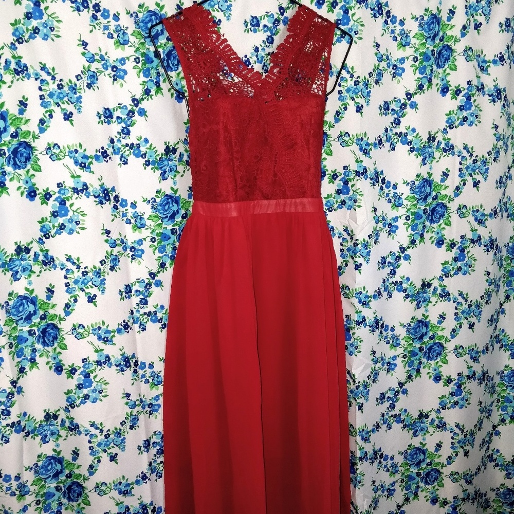 🆕 Jr PLUS SIZE 1X 2X 3X Dark Red Lacy PROM Sexy NWT NEW